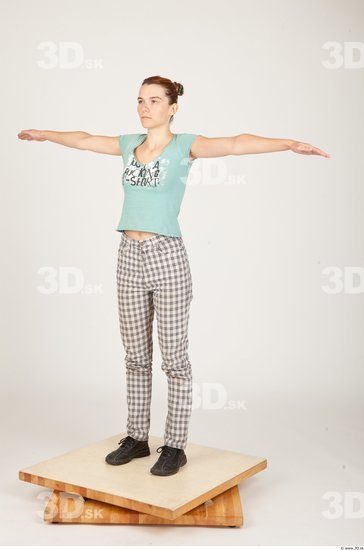 Whole Body T poses Casual Slim Studio photo references