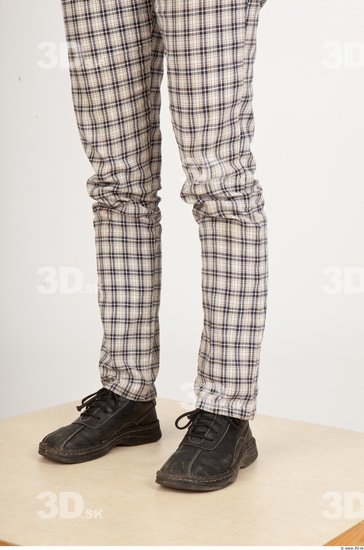 Calf Casual Trousers Slim Studio photo references