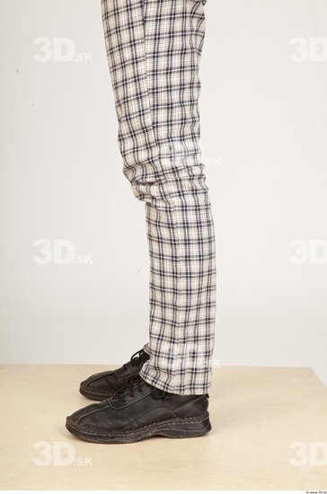 Calf Casual Trousers Slim Studio photo references