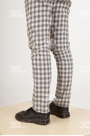 Calf Casual Trousers Slim Studio photo references