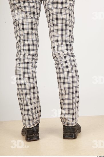 Calf Casual Trousers Slim Studio photo references