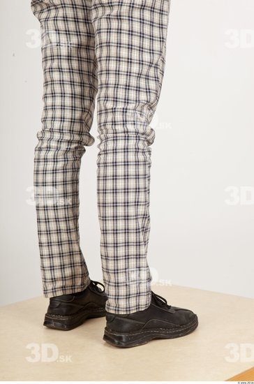 Calf Casual Trousers Slim Studio photo references