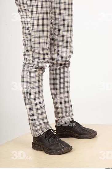 Calf Casual Trousers Slim Studio photo references