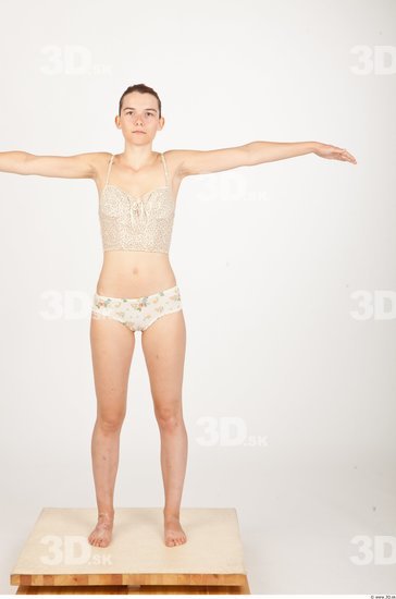 Whole Body T poses Underwear Slim Studio photo references