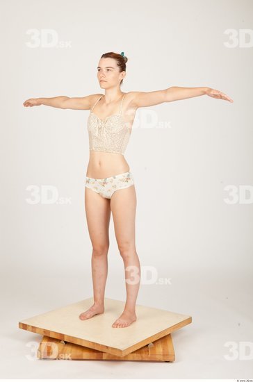 Whole Body T poses Underwear Slim Studio photo references