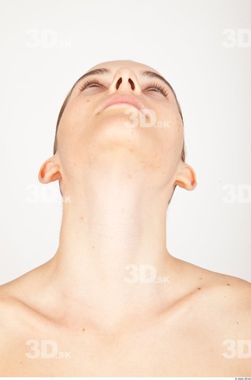 Neck Nude Slim Studio photo references