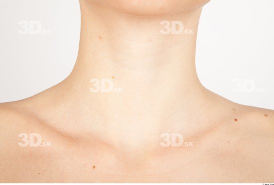 Neck Nude Slim Studio photo references