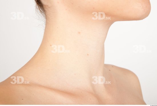 Neck Nude Slim Studio photo references