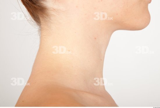 Neck Nude Slim Studio photo references