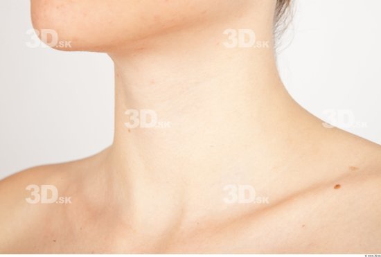 Neck Nude Slim Studio photo references