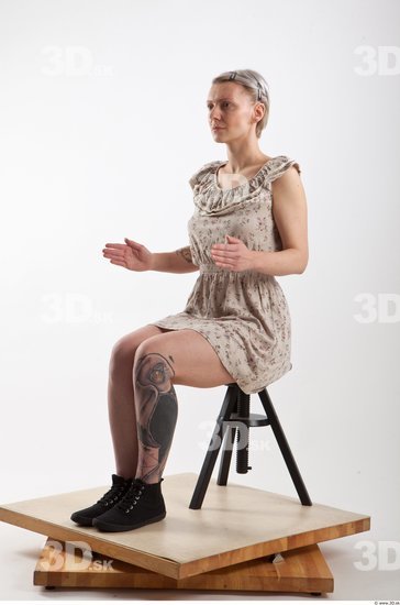 Whole Body Woman Artistic poses White Tattoo Casual Slim