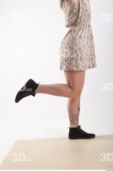 Leg Woman Animation references White Tattoo Casual Dress Slim