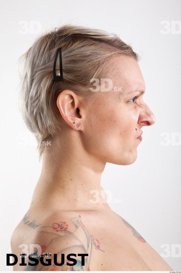 Head Emotions Woman White Tattoo Slim