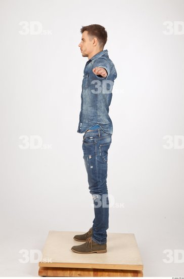 Whole Body Woman T poses Casual Jeans Slim Studio photo references