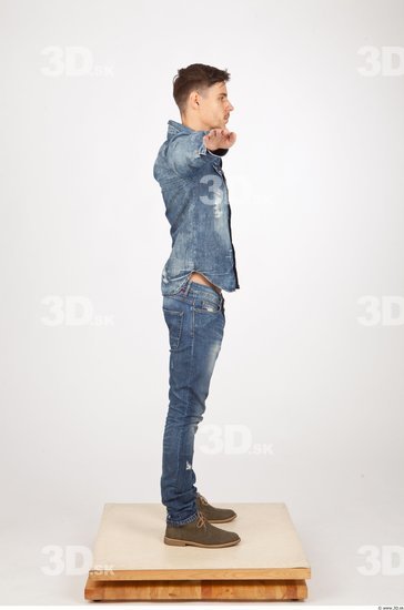 Whole Body Woman T poses Casual Jeans Slim Studio photo references