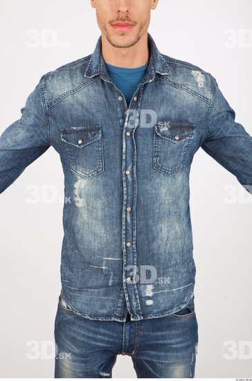 Upper Body Man Casual Shirt Slim Studio photo references