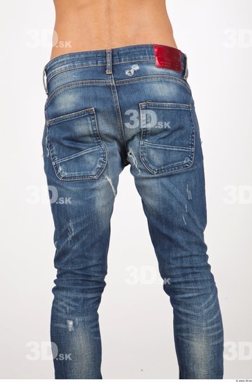 Thigh Man Casual Jeans Slim Studio photo references