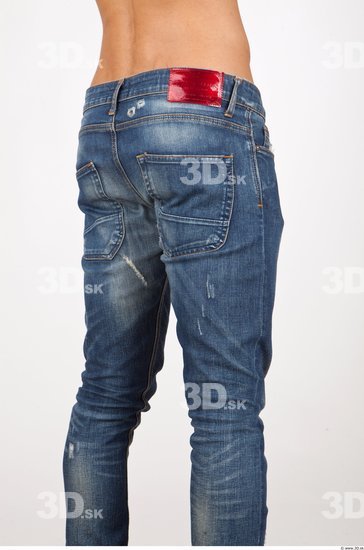 Thigh Man Casual Jeans Slim Studio photo references