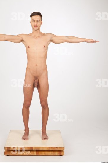 Whole Body Man T poses Nude Slim Studio photo references