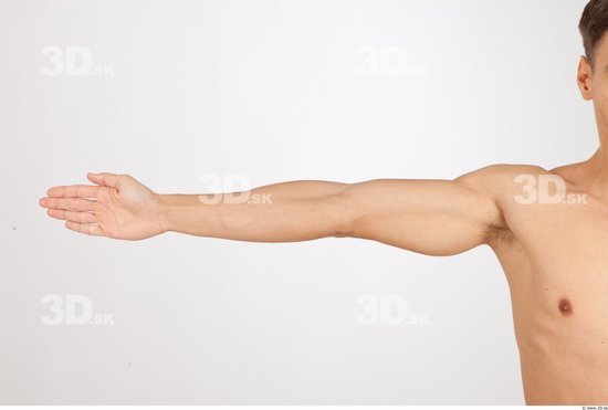 Arm Man Nude Slim Studio photo references