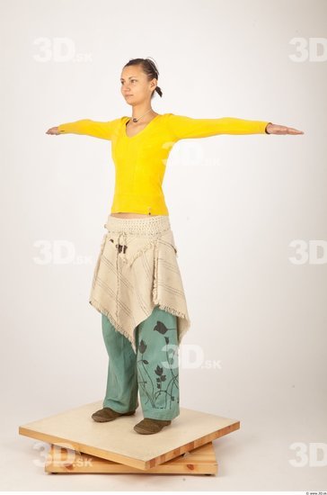 Whole Body Woman T poses Casual Slim Studio photo references