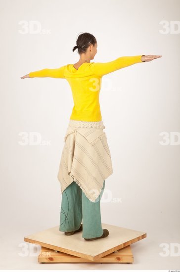 Whole Body Woman T poses Casual Slim Studio photo references