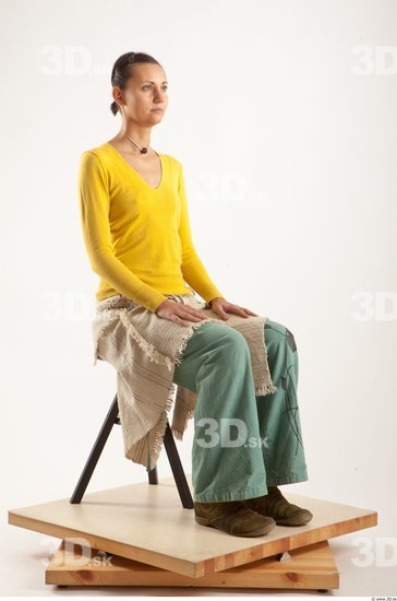 Whole Body Woman Artistic poses White Casual Slim