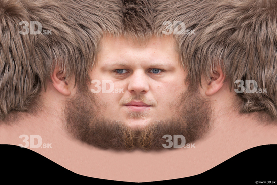 Head Man White Chubby Head textures Bearded