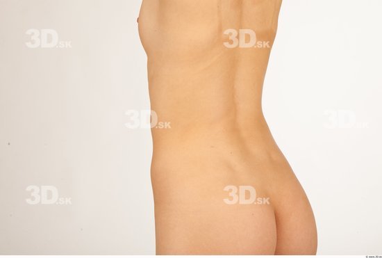 Whole Body Back Woman Nude Casual Slim Studio photo references