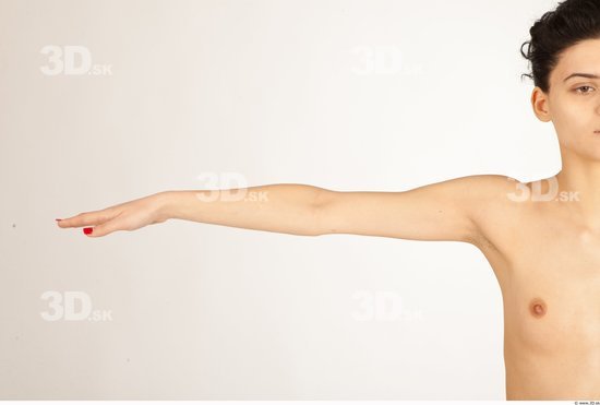 Arm Whole Body Woman Nude Casual Slim Studio photo references