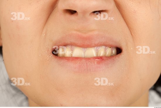 Whole Body Teeth Woman Casual Slim Studio photo references