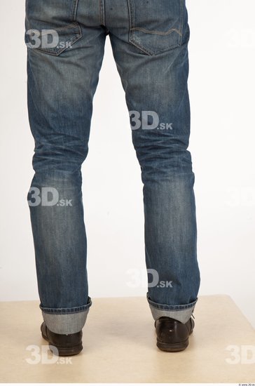 Calf Man Casual Jeans Studio photo references