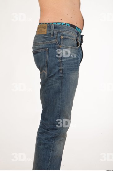 Thigh Man Casual Jeans Studio photo references