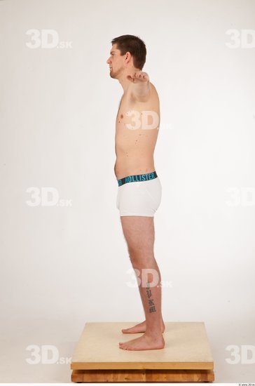 Whole Body Man T poses Underwear Shorts Studio photo references