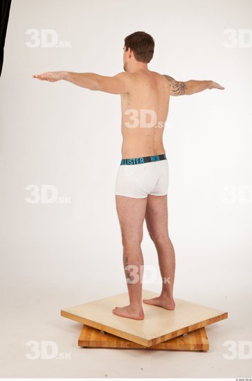 Whole Body Man T poses Underwear Shorts Studio photo references