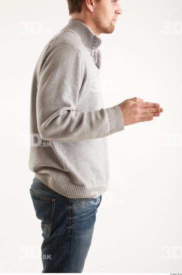 Arm Man Animation references White Formal Sweater Average Bearded