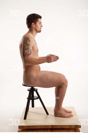 Whole Body Man Artistic poses White Nude Average Bearded