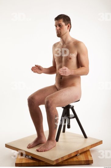 Whole Body Man Artistic poses White Nude Average Bearded