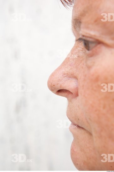 Nose Woman White Average Wrinkles