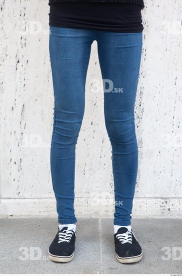 Leg Woman White Casual Jeans Average