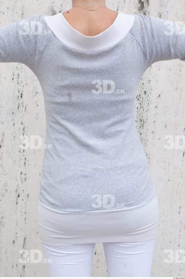 Upper Body Woman White Casual T shirt Average