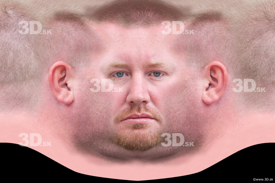 Head Man White Chubby Head textures Bearded