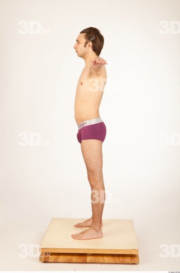 Whole Body Man T poses Underwear Shorts Slim Studio photo references