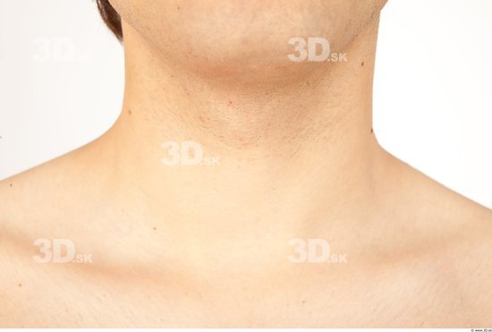 Neck Man Nude Slim Studio photo references