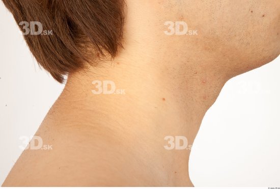 Neck Man Nude Slim Studio photo references