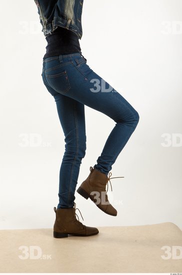 Leg Woman Animation references White Casual Jeans Slim