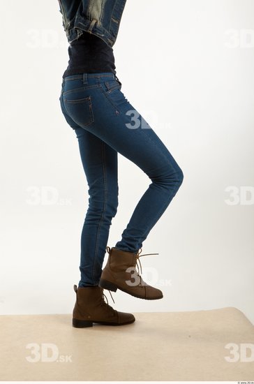 Leg Woman Animation references White Casual Jeans Slim