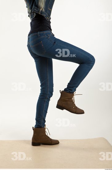 Leg Woman Animation references White Casual Jeans Slim