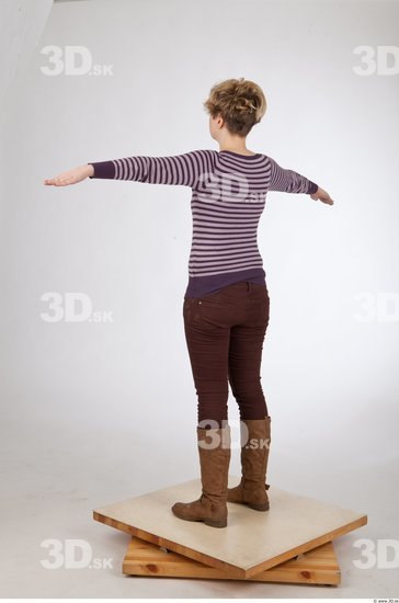 Whole Body Woman T poses Casual Average Studio photo references