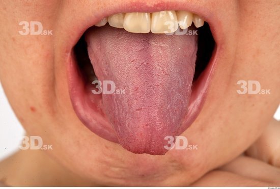 Tongue Woman Average Studio photo references